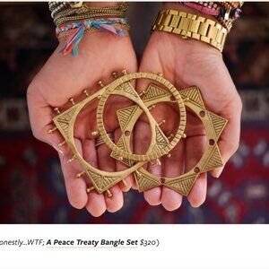 Brass Tribal Bangle Set